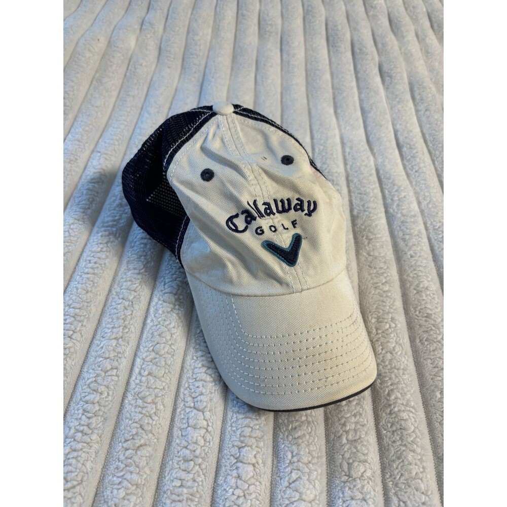 Callaway Golf Blue/White Adjustable Strap back Hat Cap Mesh